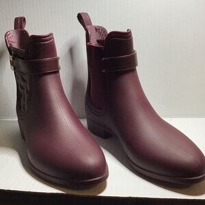 Ferrera Couture by Henry Ferrera:38 Women’s Purple pleaded rain boots
